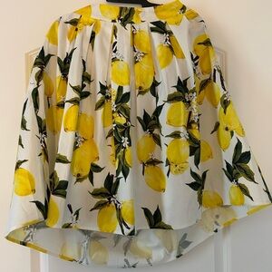 Grace Karin Yellow Lemon Print A-Line Skirt 32” waistline.Has extension on side